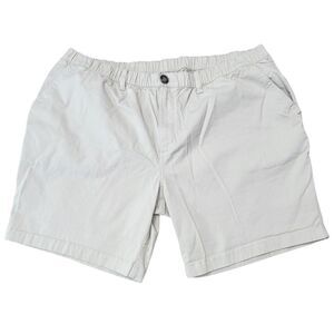Chubbies Shorts Mens 2XL XXL Khaki Chino‎ 7" Inseam Elastic Waist Preppy Beach